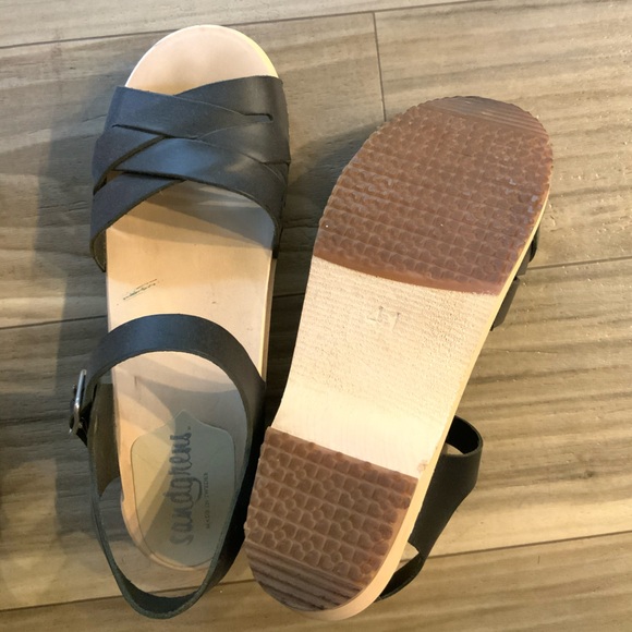 Sandgren Rio Grande Leather Clog Sandals Women Size 9.5 - Picture 4 of 7